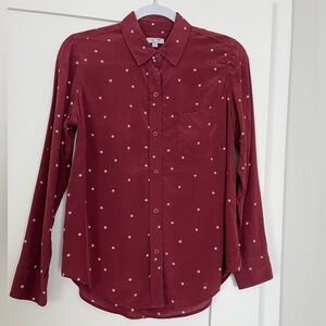 Rails Silk Merlot twinkle Button Down Shirt